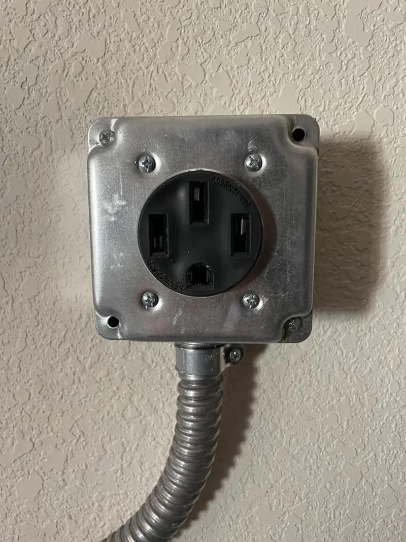 NEMA 14-50 outlet installed for Smart Home Electrical in Sunset